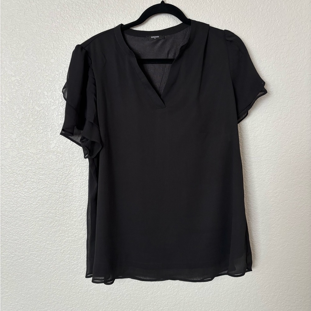 Elegant Black Chiffon Blouse